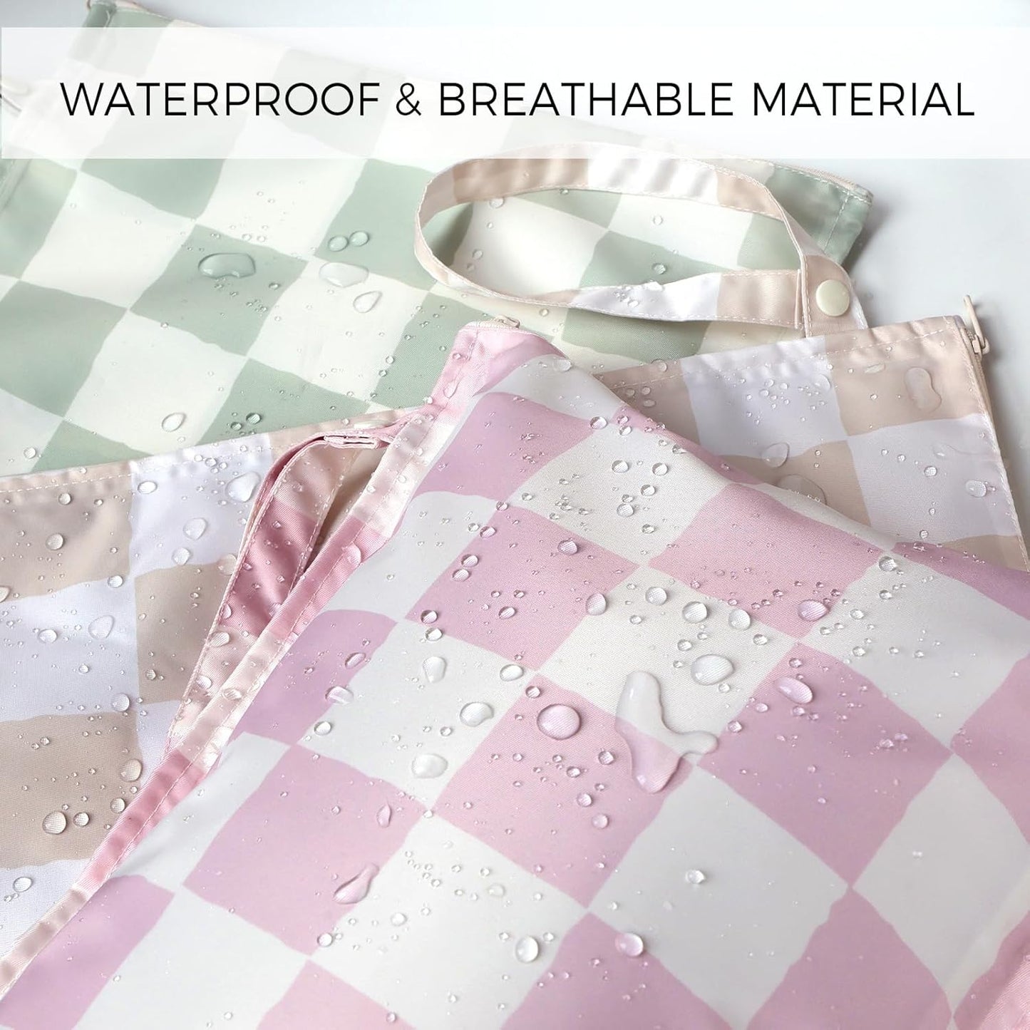 Wet Bag for Swimsuit - 2 Pack Waterproof Wet Dry Bag for Clothes - Baby Diaper Bag - Travel Laundry Daycare Bags - Baby Beach Essentials - Bogg Bag Accessories