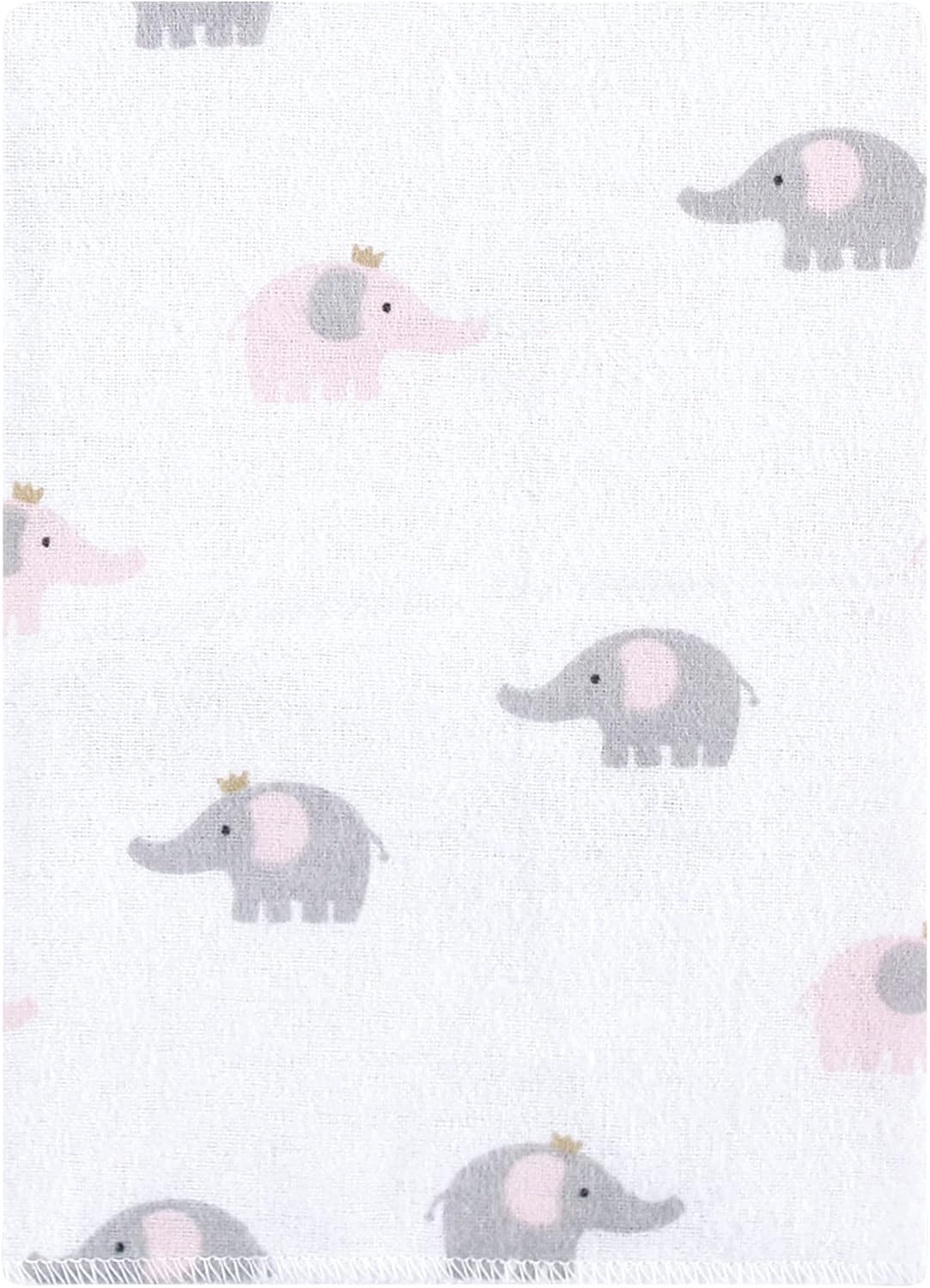 Luvable Friends Hudson Baby Flannel Burp Cloths 12pk, Elephant Serenity Pink