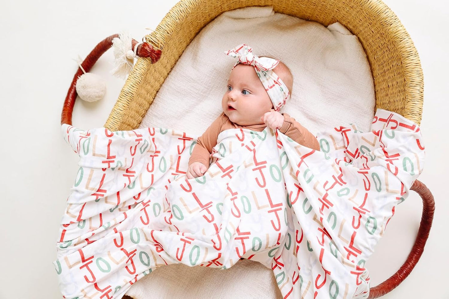 Copper Pearl Large Premium Knit Baby Swaddle Receiving Blanket 'Jolly'