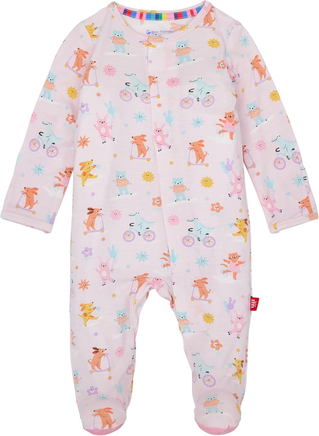 Magnetic Me Girls Modal Magnetic Baby Footie Pajamas | Silky Soft Modal Fabric | Baby Sleepers Available Sizes PRE - 24M