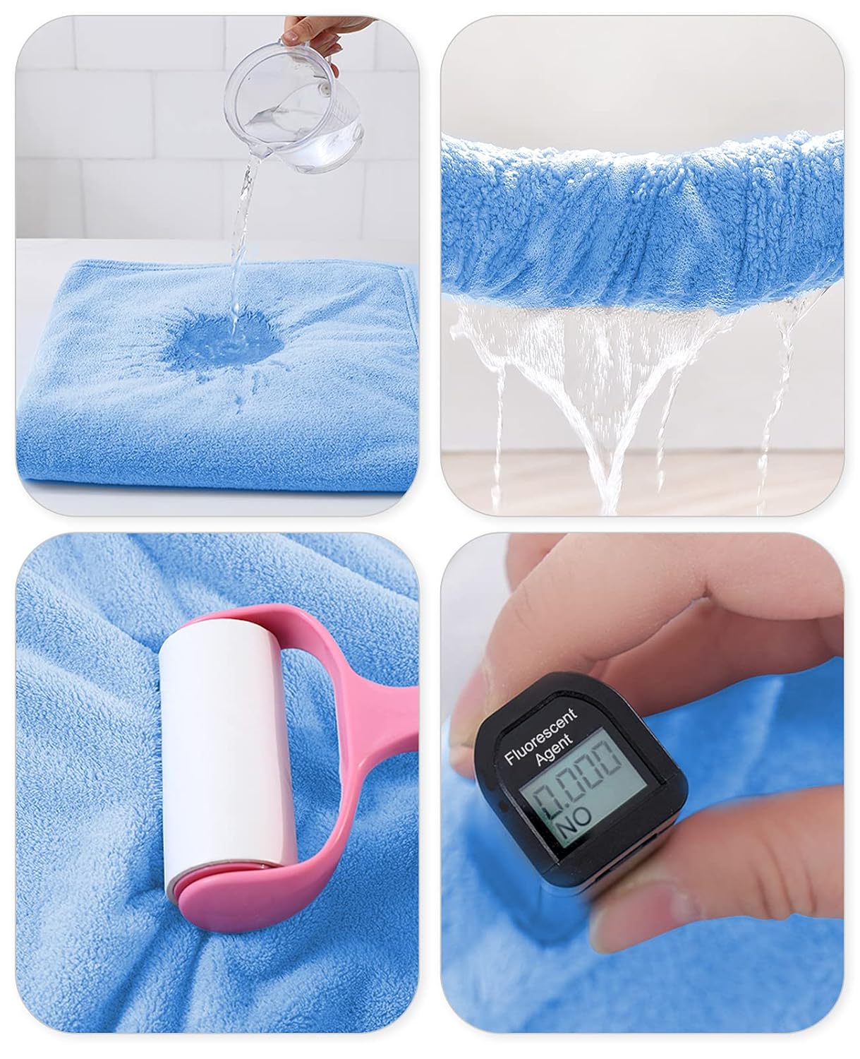 ROMASA Baby Bath Towel with Hooded Ultra Soft and Absorbent Toddlers Bathrobe Newborn Blanket Shower Gifts (Blue Elephant)