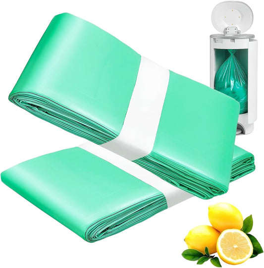 Diaper Bucket Replacement Bags, 2 Rolls Extra Thick, Leak-Proof &Odor Blocking, For Adult Diaper Systems, Diaper Pails, Toilet &Yard Waste, Thickened Diaper Pail Refill Bags Hold Up to 1328 Diapers