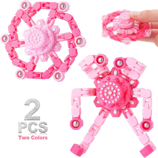 Fidget Spinners for Kids 8-12 and Adults Stress Relief Sensory Toys for Boys and Girls Transformable Fingertip Gyros for Party Favors Goodie Bag Easter Basket Stuffers for Kids