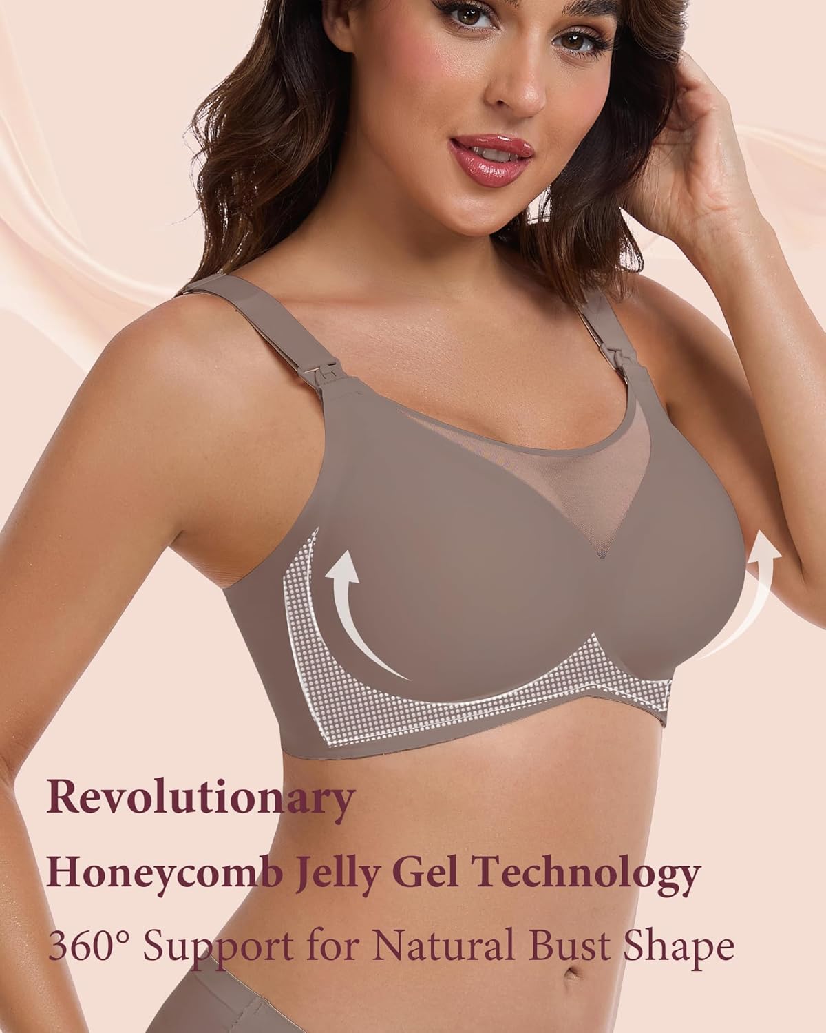 Vinfact 3 Pack Nursing Bras for Breastfeeding Comfort Maternity Bras for Pregnancy Wireless Seamless Breastfeeding Bras