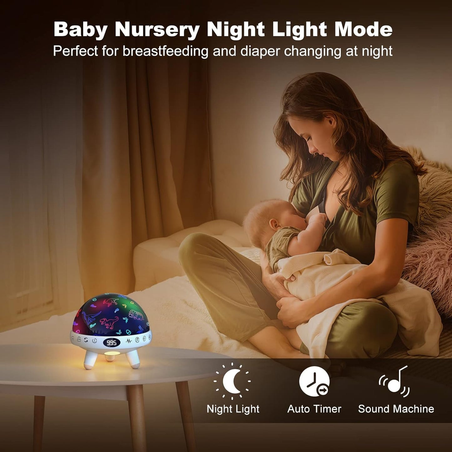YACHANCE Dinosaur Night Light Projector for Kids with Timer&Remote.Dinosaur Gifts for 1-12 Year Boy.Dinosaur Toys for Kids 5-7 Year Old.Dinosaur Decor for Boys Room.Baby Night Light with 29 Sounds