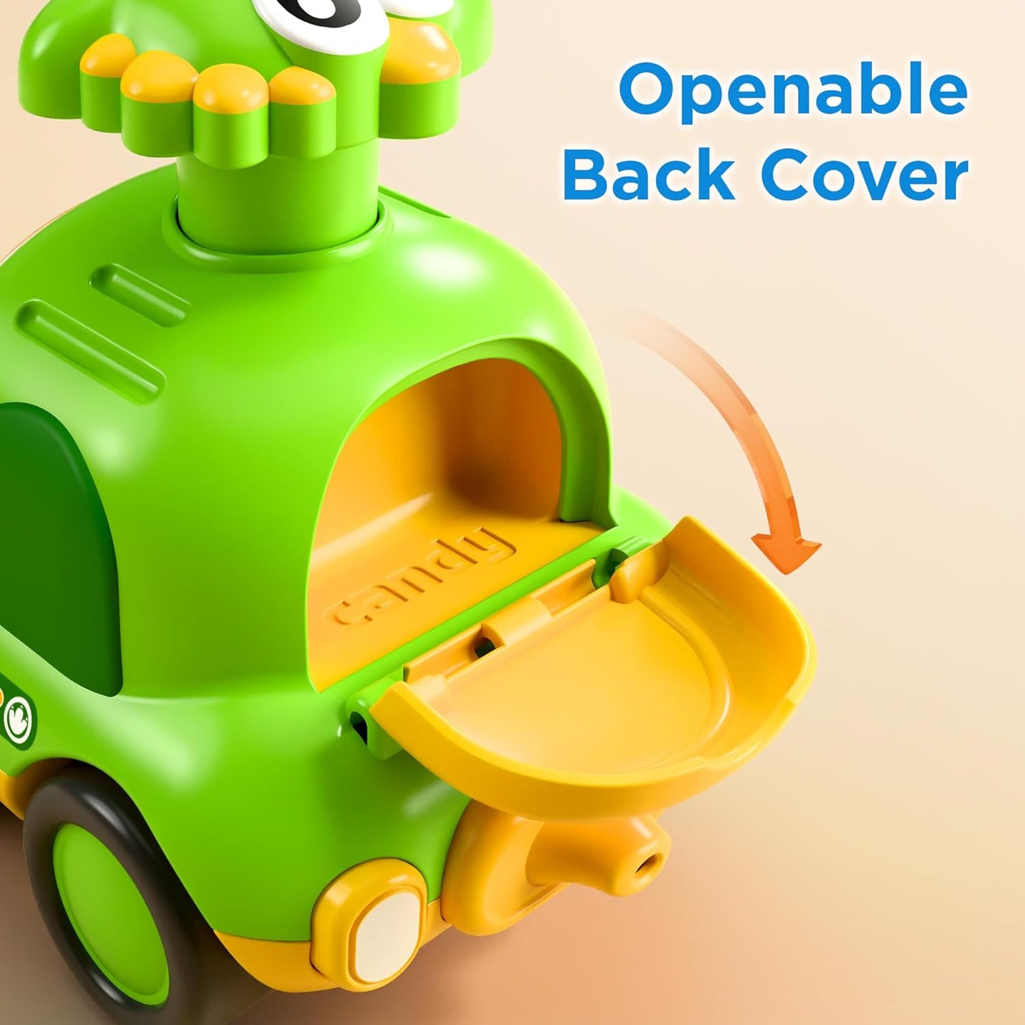 iPlay, iLearn Press to Go Dinosaur Car Toys for Toddlers 1-3, Baby Play Race Vehicle Set, Infant Boy Push Go Friction Toy, 4pcs Animal Car for 12 18 24 Month, 1st Birthday Gift for 1 2 3 Yr Kid Child