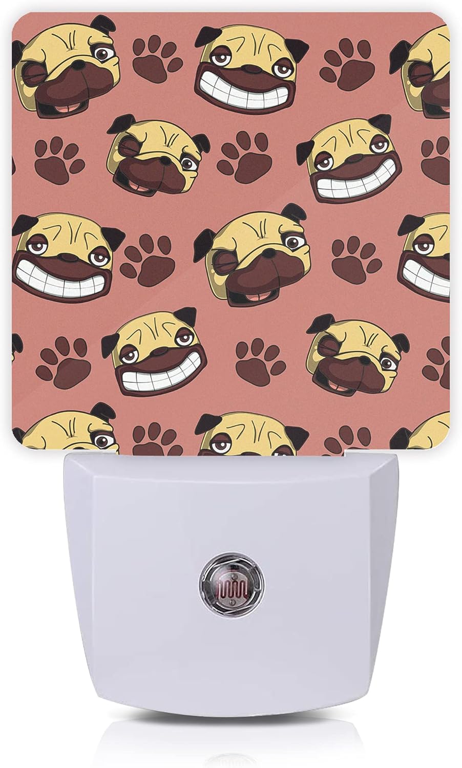 Dog Night Light,Cute Dog Paws Night Lights Plug into Wall with Dusk to Dawn Light Sensors 0.5W Dim Night-Lights for Bedroom