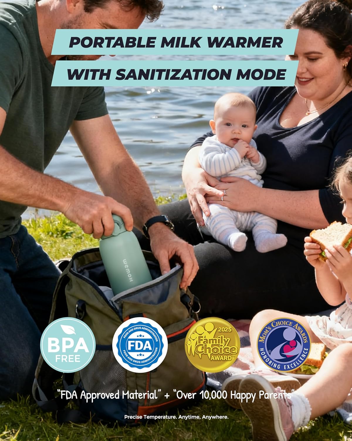 Upgraded Portable Bottle Warmer for Travel with Self-Clean Function, Precise Temp Control & 8 Feeds per Charge, 16oz Bottle Warmer On-The-Go Parents, 100W Fast Heating for Breast Milk & Formula