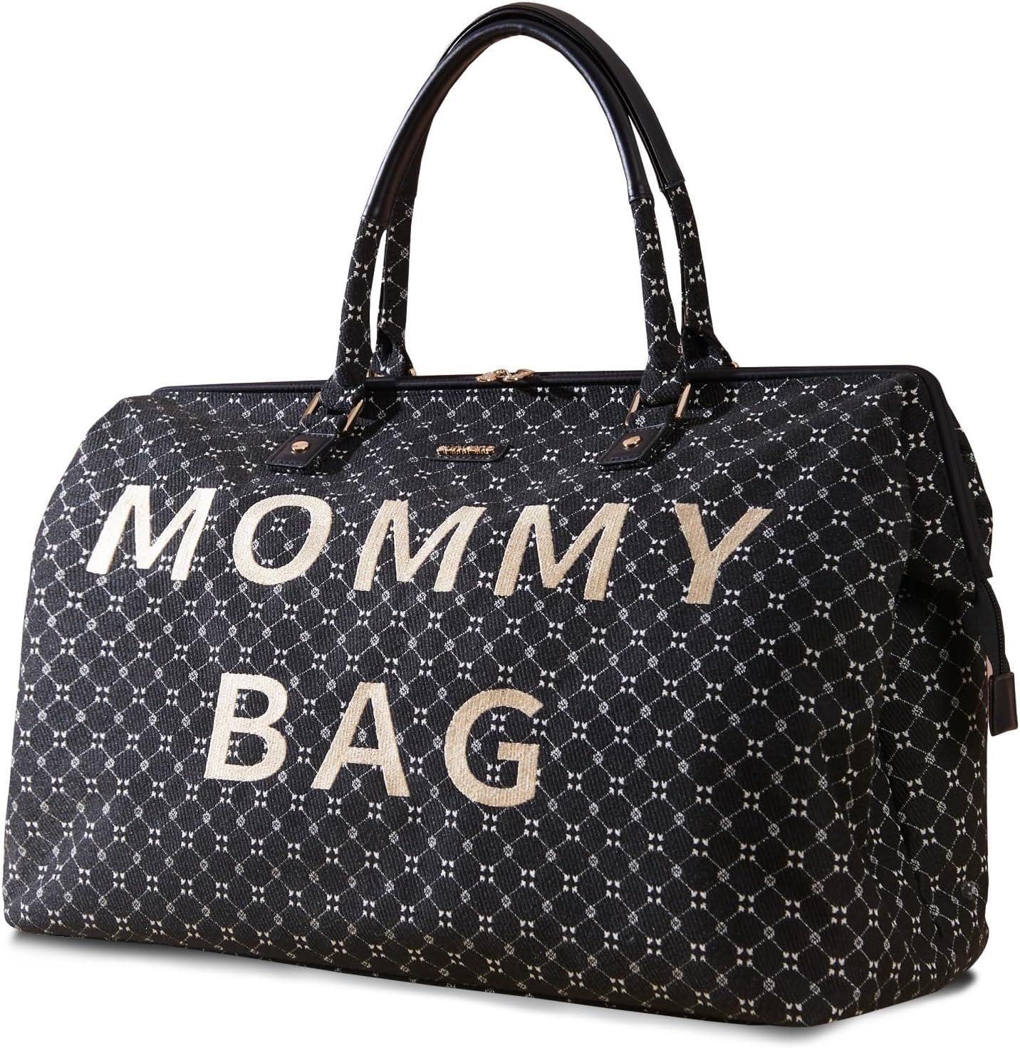 SUNVENO Large Diaper Bag Tote, Mommy Weekender Travel Bag for Mom & Baby, with 2 Pouches, Changing Pad & Luggage Sleeve