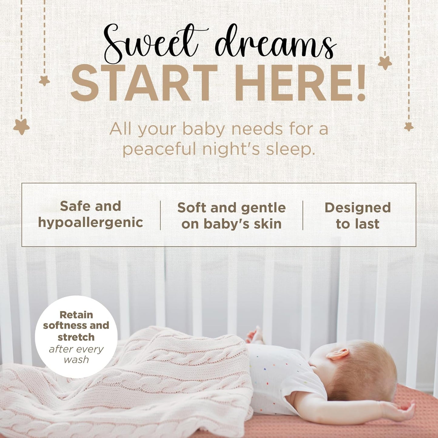 Bassinet Fitted Sheets - Compatible with Amke, Ronbei, Pamobabe, and Nordmiex | 100% Organic Muslin Cotton - Light Pink + Dark Pink | 32x19 (2 Pack)