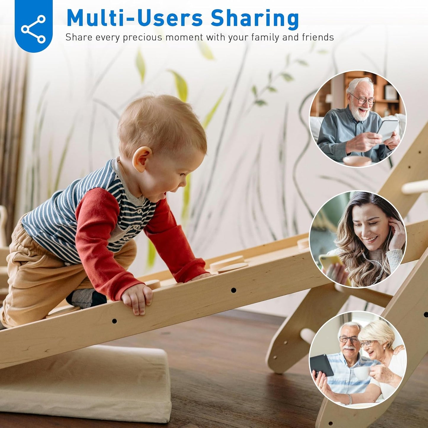 2K Home Security Camera, Indoor Camera for Dog/Pet/Elder/Baby Monitor, Smart Phone App Siren, 2-Way Audio, Advanced Motion Detection Night Vision, 4pcs，SD/Cloud Storage, Alexa Compatible