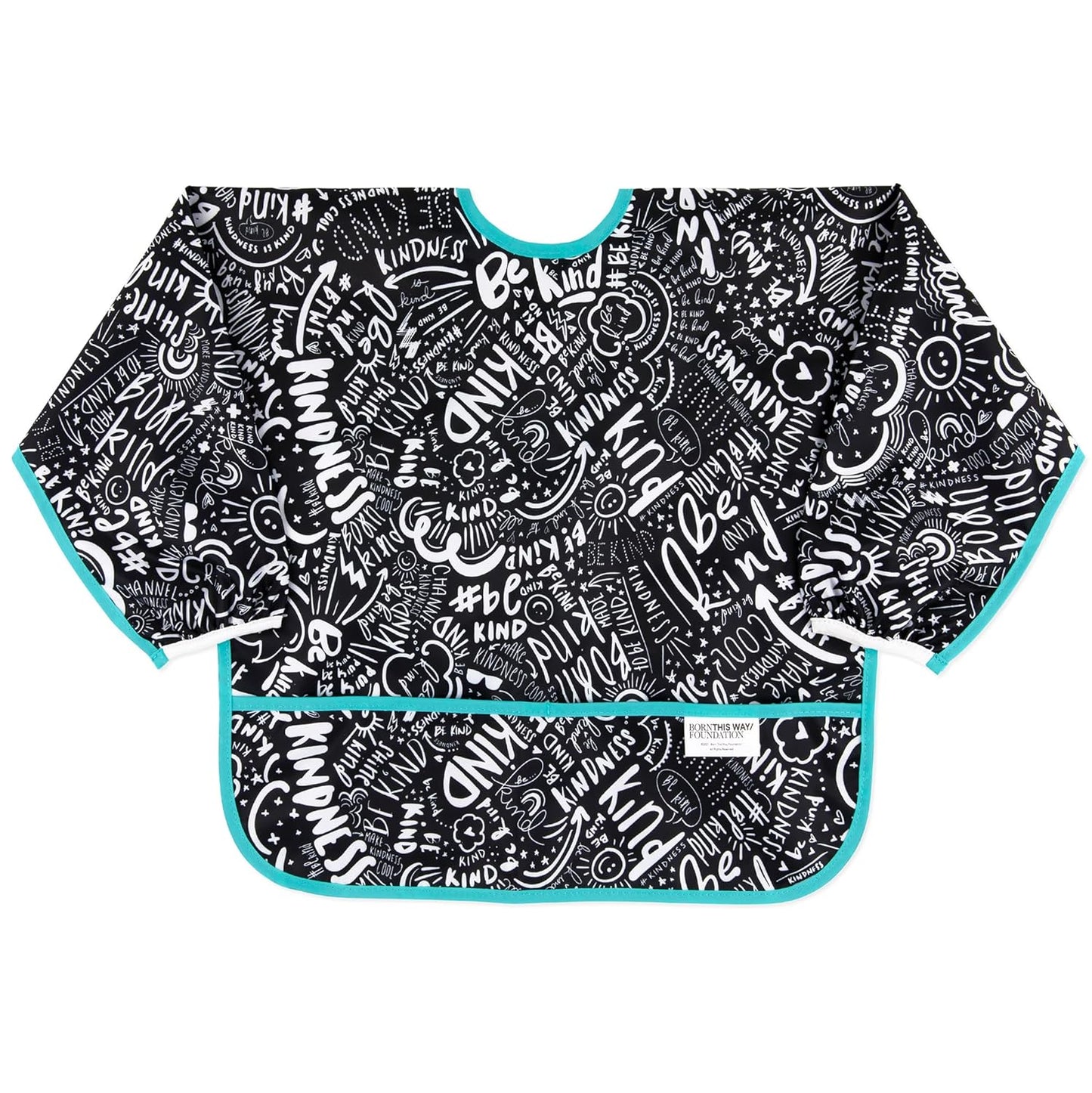 Bumkins Sleeved Bib for Girl or Boy, Baby and Toddler for 6-24 Mos, Essential Must Have for Eating, Feeding, Baby Led Weaning Supplies, Long Sleeve Mess Saving Food Catcher, Born This Way