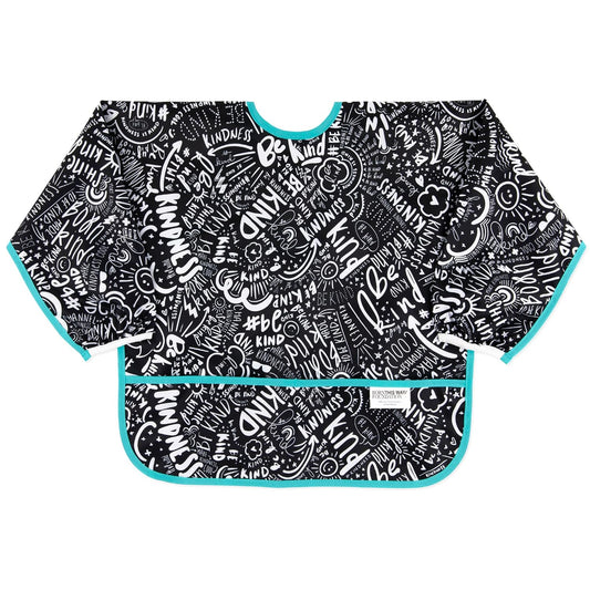 Bumkins Sleeved Bib for Girl or Boy, Baby and Toddler for 6-24 Mos, Essential Must Have for Eating, Feeding, Baby Led Weaning Supplies, Long Sleeve Mess Saving Food Catcher, Born This Way
