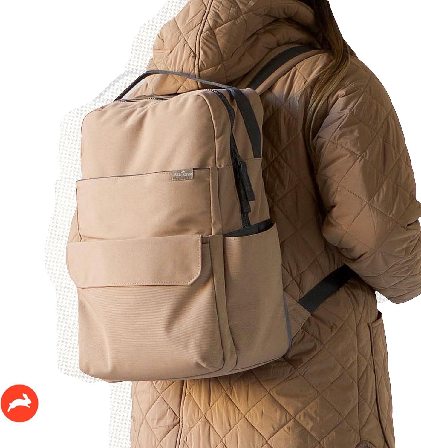 RED ROVR Roo Lightweight 1 LB Diaper Bag Backpack | 11 organizational pockets| Durable & Water-Resistant (Toffee)