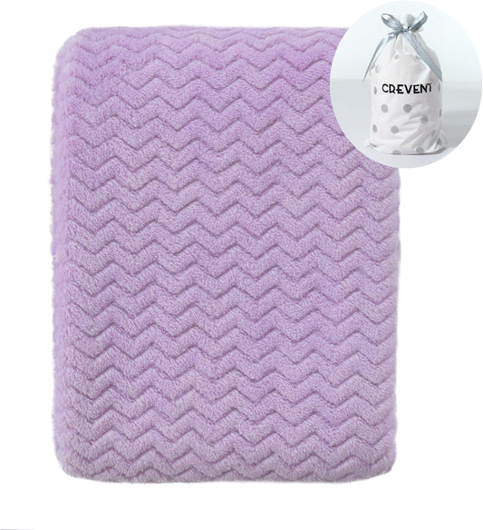 CREVENT 30''X40'' Soft Cozy Warm Baby Blankets for Boys Girls Solid Color - All Season Use - Newborn Essentials (Wave Lanveder)
