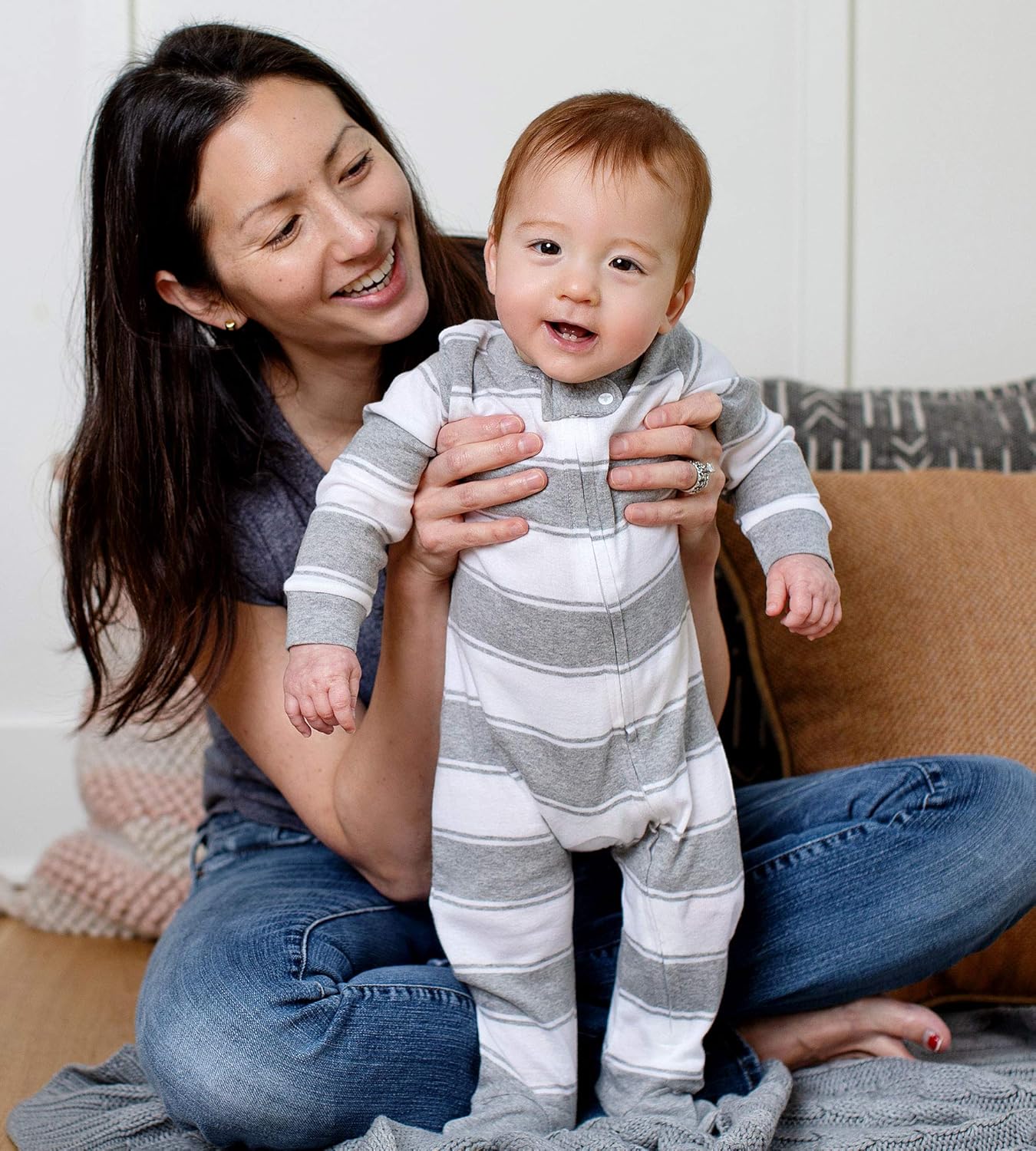 Burt’s Bees Baby Boys' One-Piece Sleep and Play 100% Organic Cotton PJs