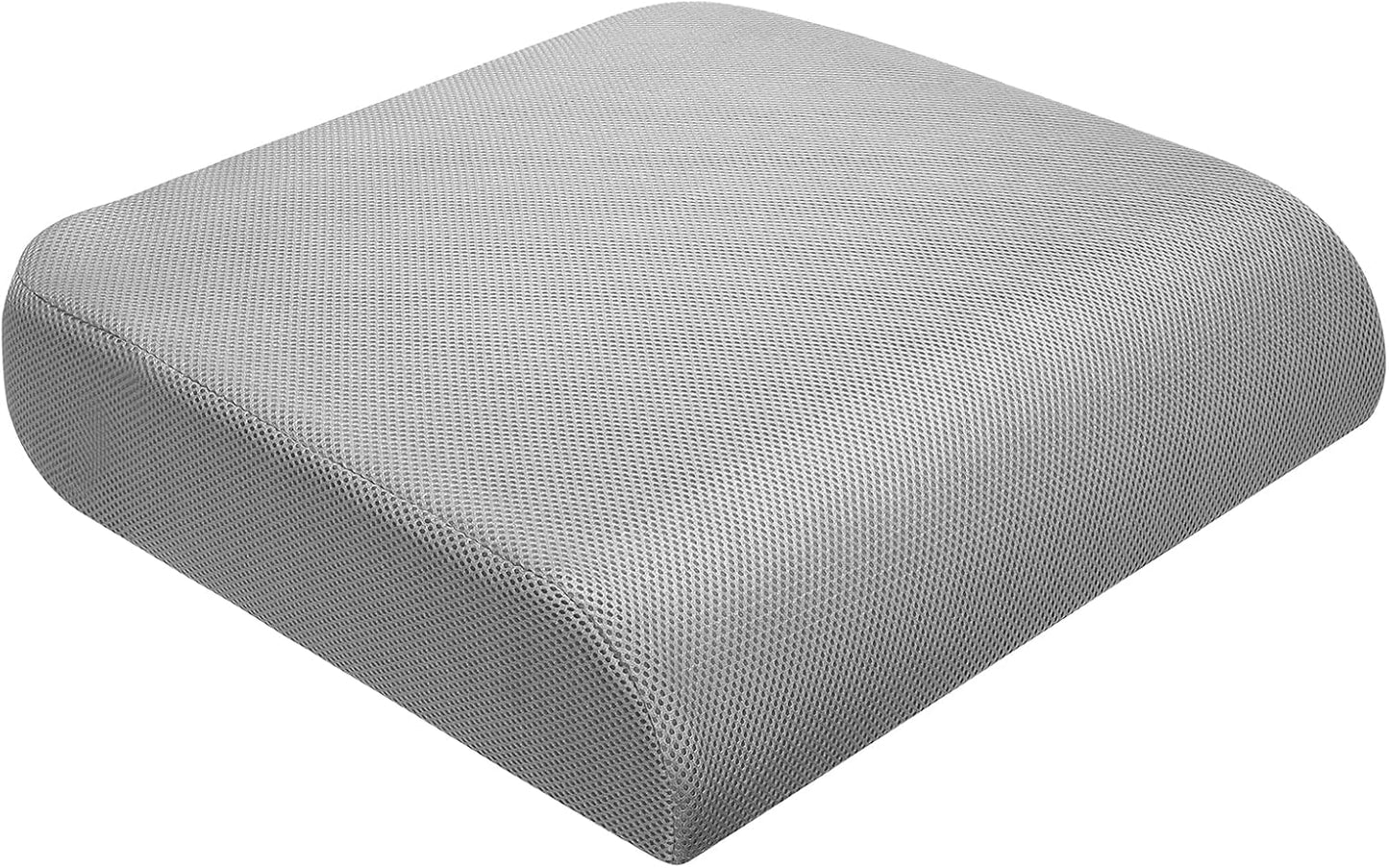 YOUFI Extra Thick Large Seat Cushion -19 X 17.5 X 4 Inch Gel Memory Foam Cushion with Carry Handle Non Slip Bottom - Pain Relief Coccyx Cushion for Wheelchair Office Chair (Gray)