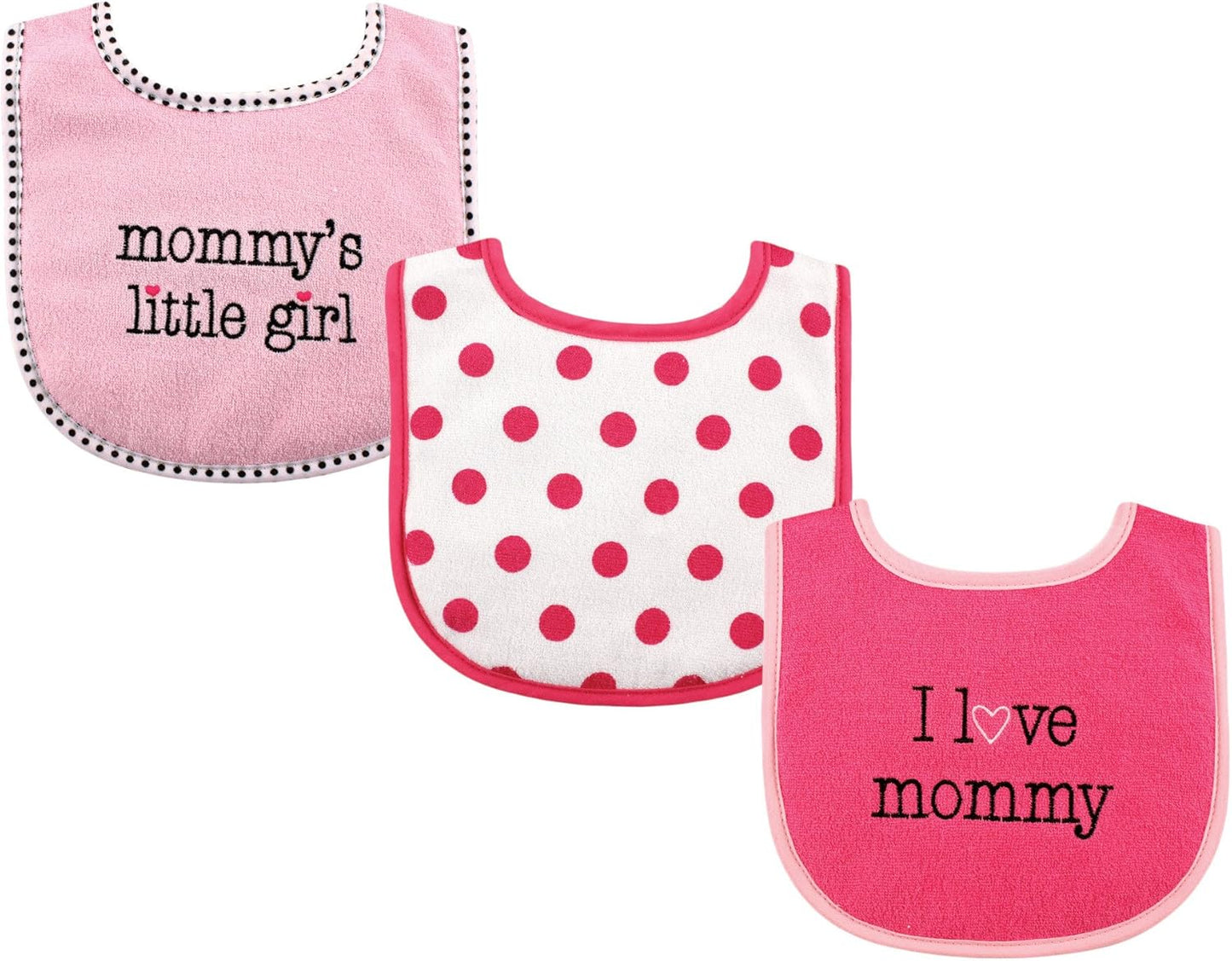 Luvable Friends Unisex Baby Cotton Terry Drooler Bibs with Fiber Filling