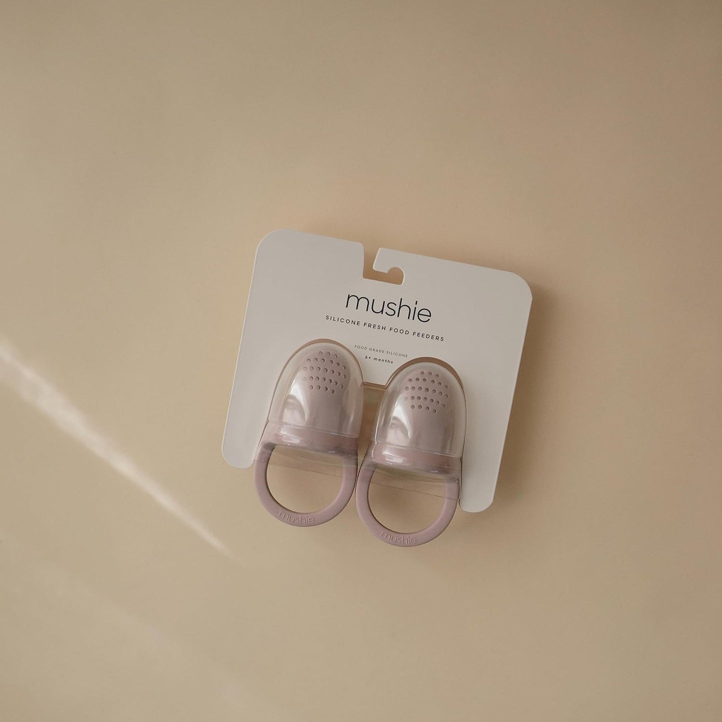 mushie Silicone Baby Fresh Fruit & Food Feeder Pacifier | 6 Months+ (Soft Lilac)
