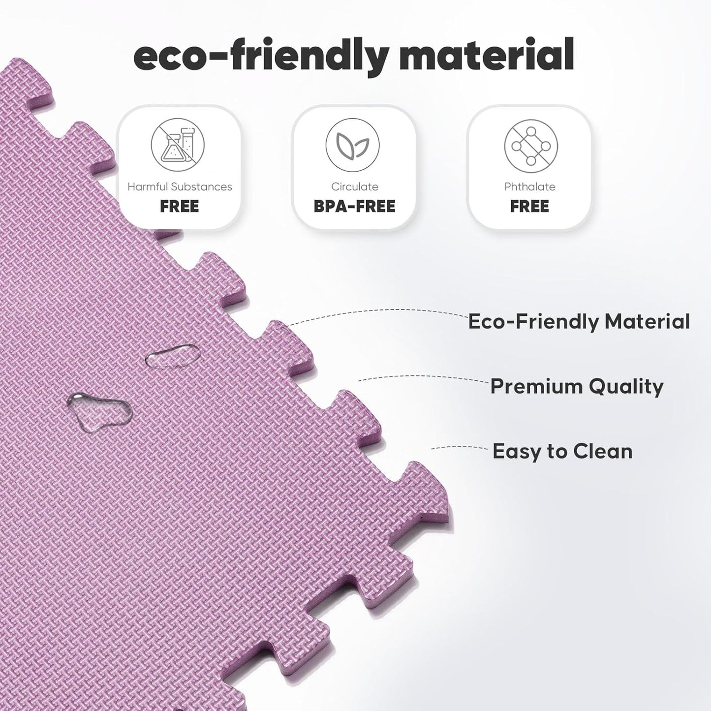 Home Gym Mat, Puzzle Exercise Mat, EVA Interlocking Foam Floor Tiles for Home Workout Equipment and Kids' Play Areas - Blue, 24 in x 24 in x ½ in - (Pink, 16 Pack(64 SQ FT))