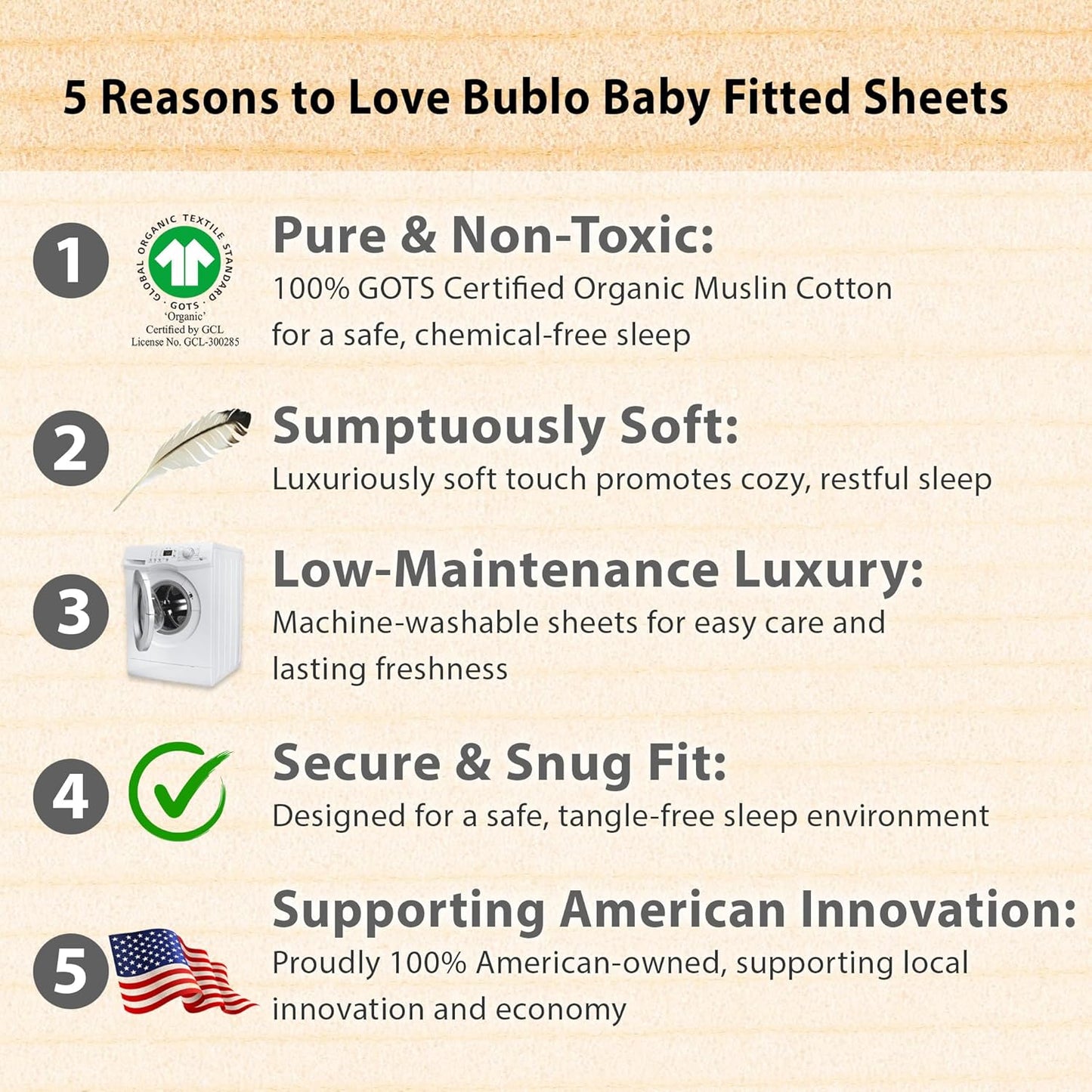 3-Pack Bedside Sleeper Bassinet Sheets | GOTS Certified Organic Jersey Cotton, Ultra Soft & Breathable | 33x20x4” Fitted Sheets for Baby Bassinet Mattress | Universal Fit for 17–21” x 29–33” Pads