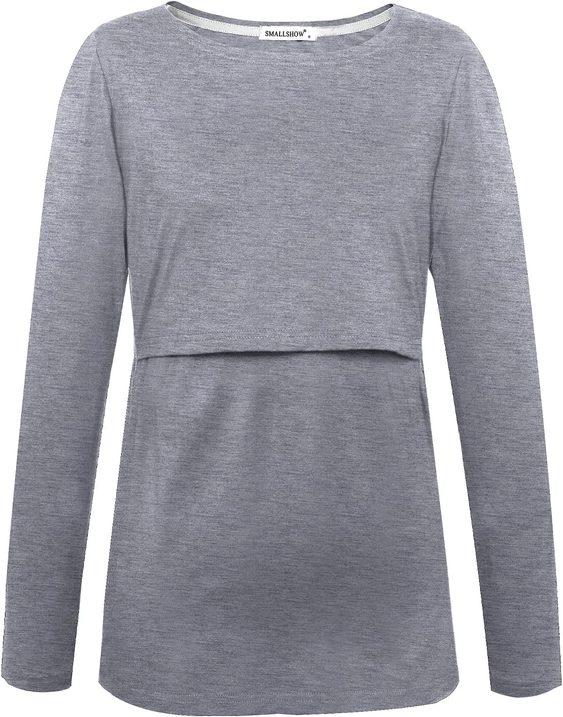 Smallshow Women's Maternity Nursing Tops Comfy Long Sleeve Breastfeeding T-Shirt