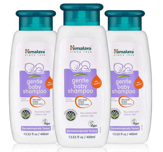 Himalaya Gentle Baby Shampoo for Baby-Soft Hair & Scalp Soothing Moisture, 13.53 oz, 3 Pack…
