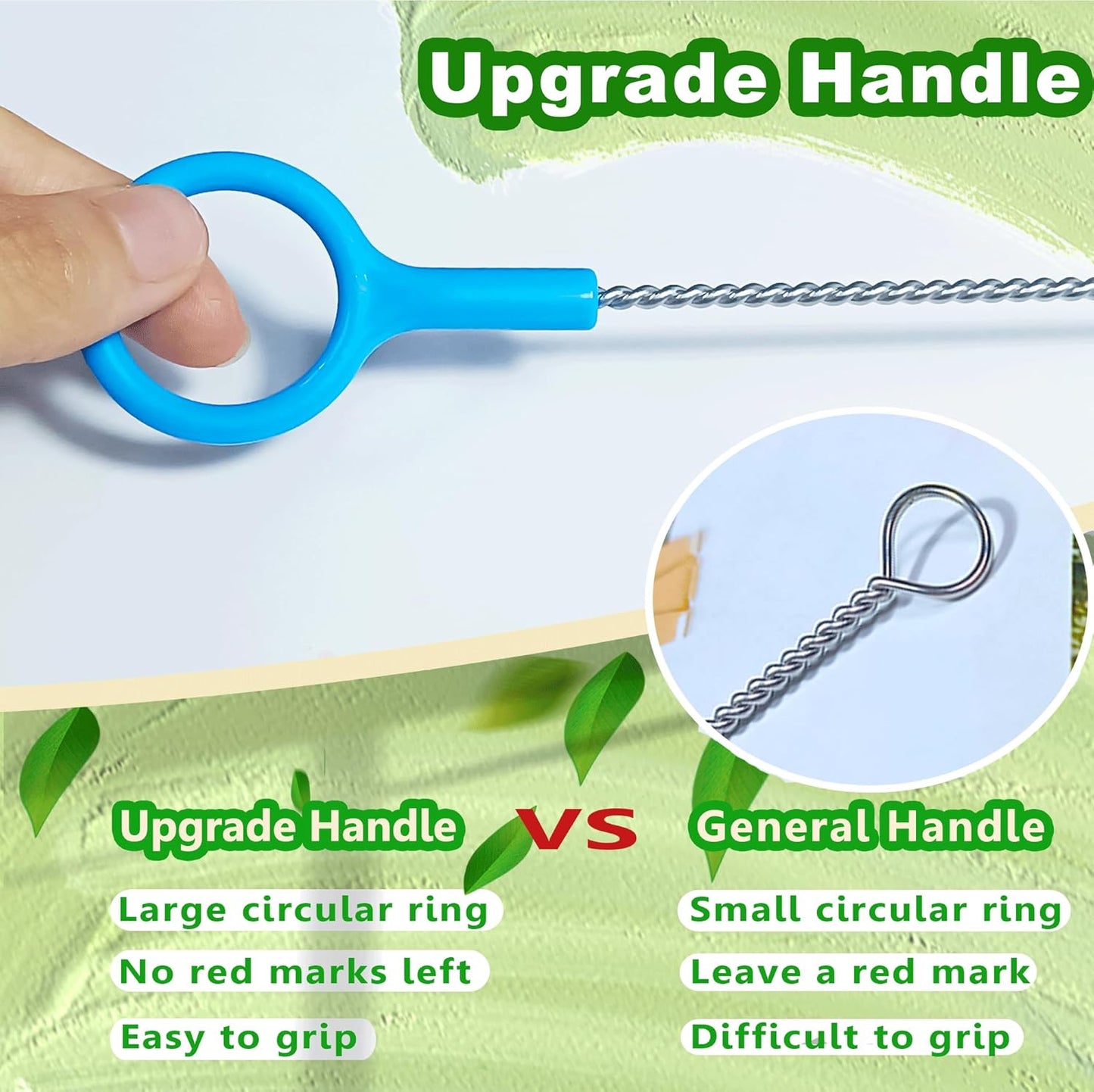 Straw Cleaner Brush 2 Size(12+10 Inch) 15 mm, Straw Cleaning Brush with Steel Wire 3mm Thick, Straw Brush Cleaner with Big Circular Handle for Cleaning Stanley Cup, Water Bottle,Sippy Cups 6-Pack