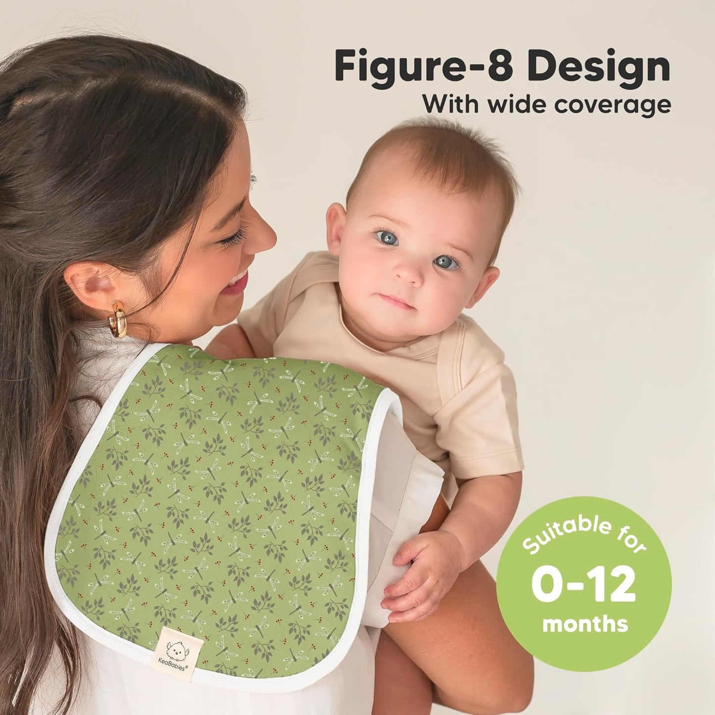 Organic Burp Cloths Baby Boy & Girl - 5-Pack Super Absorbent Cotton Burping Cloths for Babies, Soft & Plush Newborn Spit Up Rags, Infant Towels for Milk Spit Up, Unisex, Large 21" x 10" (Fall Spores)