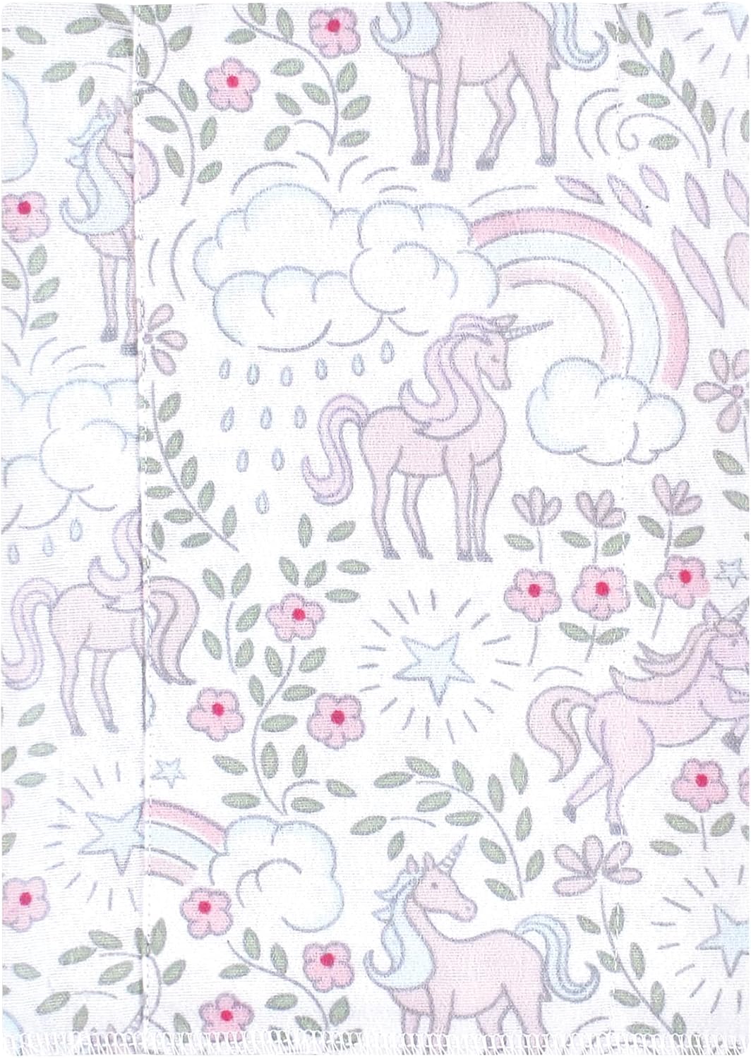 Luvable Friends Hudson Baby Flannel Burp Cloths 4pk, Magical Unicorn