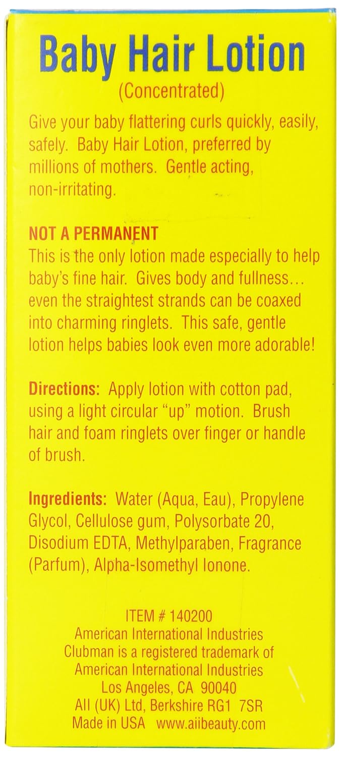Baby Hair Lotion – Concentrated Formula for Beautiful Curls, Gentle & Non-Irritating Hair Cream for Infants and Toddlers, 2 fl oz