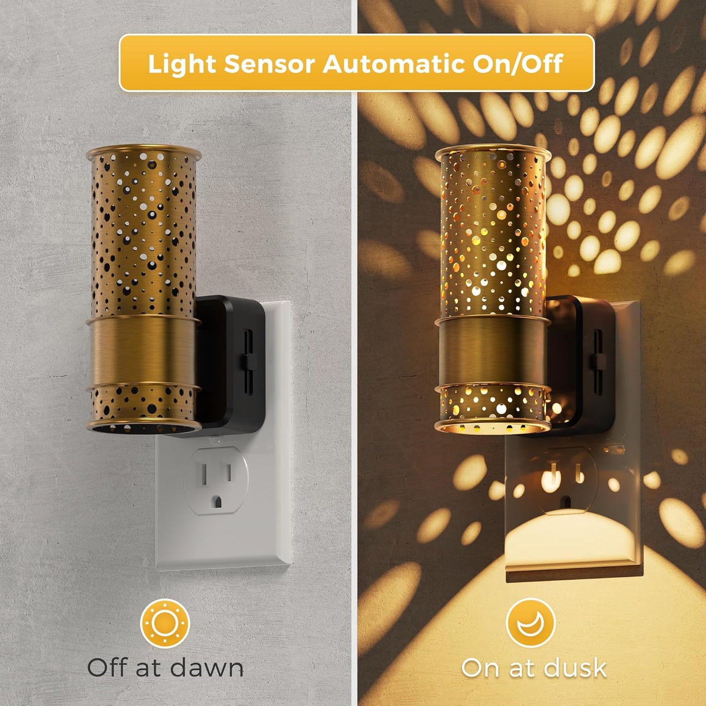 L LOHAS LED Night Light, Dimmable Night Lights Plug into Wall, Vintage Nightlight with Light Sensor, Soft White, 0-100LM Plug in Aesthetic Night Light for Adults Bathroom Hallway Gift, 1 Pack