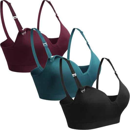 GXXGE Womens Seamless Nursing Bra for Breastfeeding Push Up Sleeping Wireless Maternity Bra