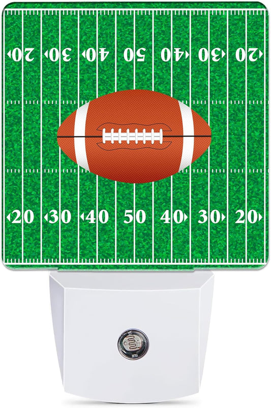 American Football Night Light, Ball Night Lights Plug into Wall Decor for Bedroom,Bathroom, Hallway, Kitchen, Dusk to Dawn Sensor Nightlights for Boys Girls Women Men Room Gifts