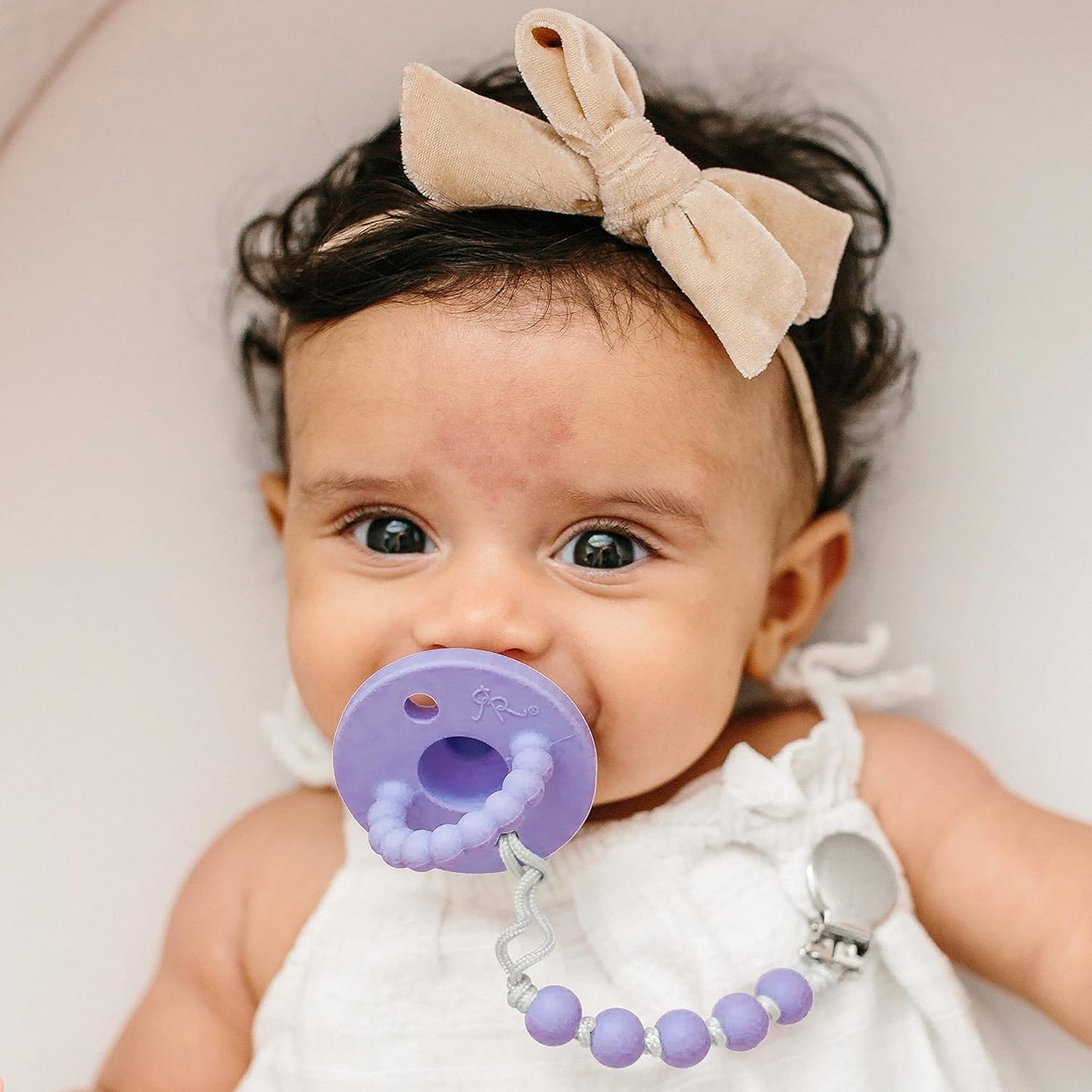 Ryan & Rose Cutie PAT Pacifier Teether (Bulb, Orchid)