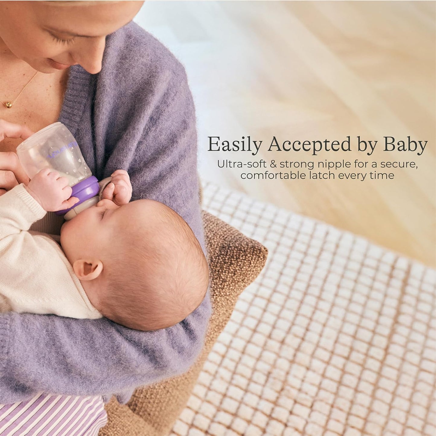 Lansinoh Anti-Colic Baby Bottles for Breastfeeding Babies, 5 Ounces, 3 Count, Includes 3 Slow Flow Nipples, Size S (Pack of 2)