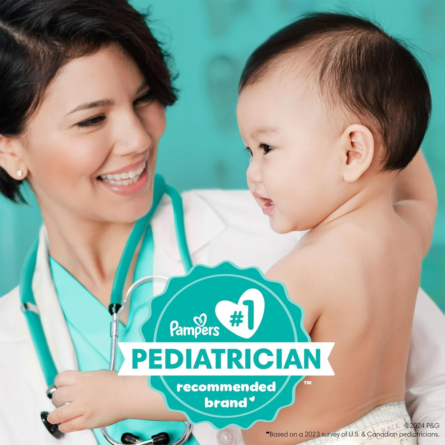 Pampers Diapers - Swaddlers 360° - Size 5, 92 Count, up to 100% Leakproof Comfy Dry Fit, Designed for Easy Changes, Pull On Baby Diaper (Packaging May Vary)