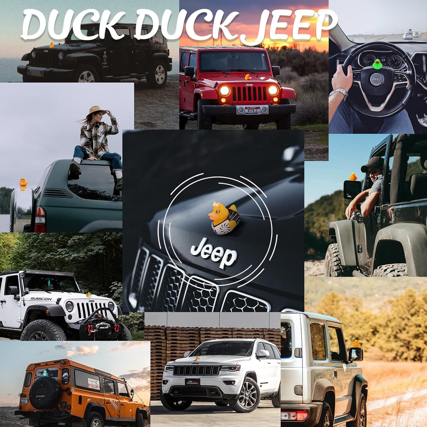 50 Pack Rubber Ducks for Kids Bath Toys and Jeep Ducks for Ducking, Rubber Ducks in Bulk for Kids, Baby Showers Accessories, Birthday Gifts and Summer Pool Party