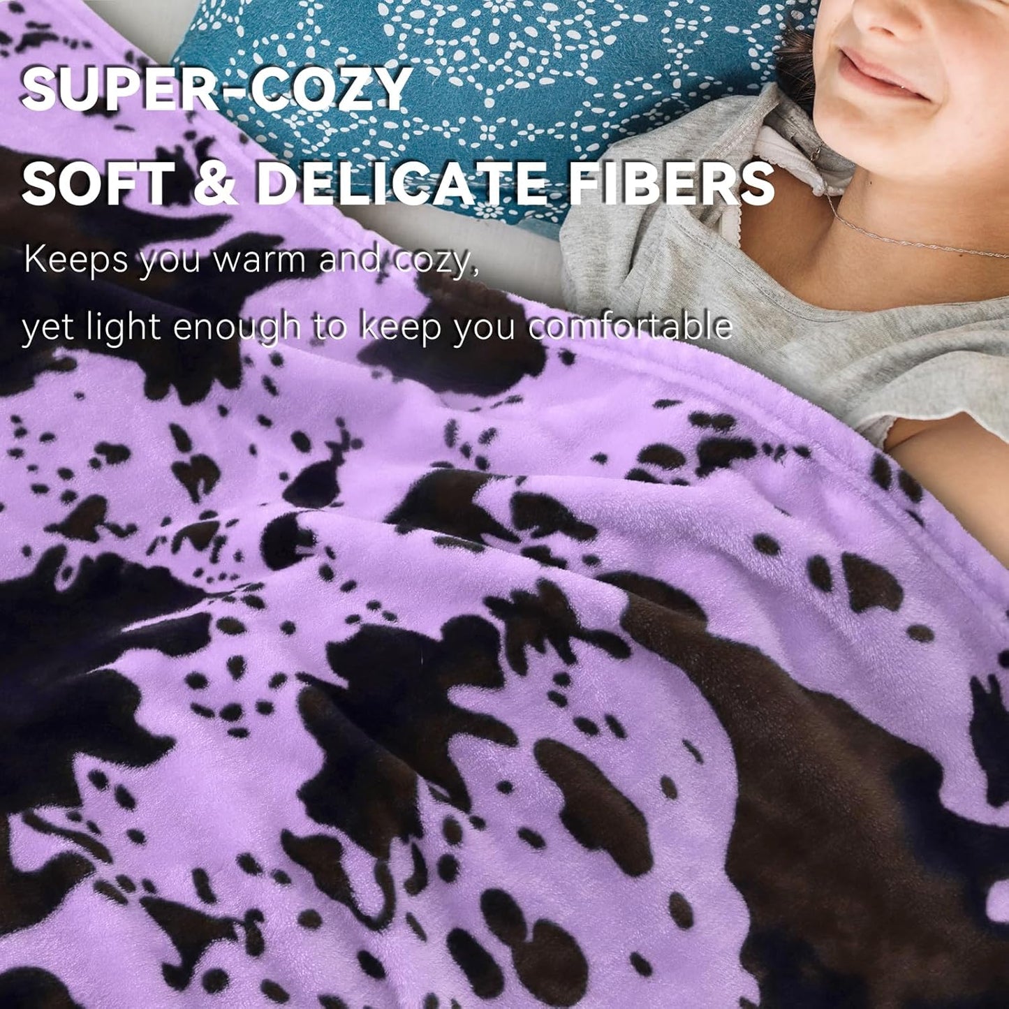 Twin Size Purple Blanket Soft Cozy Lightweight Fleece Throw for Bed Couch Sofa All Season Home Decor 60x80 Inches