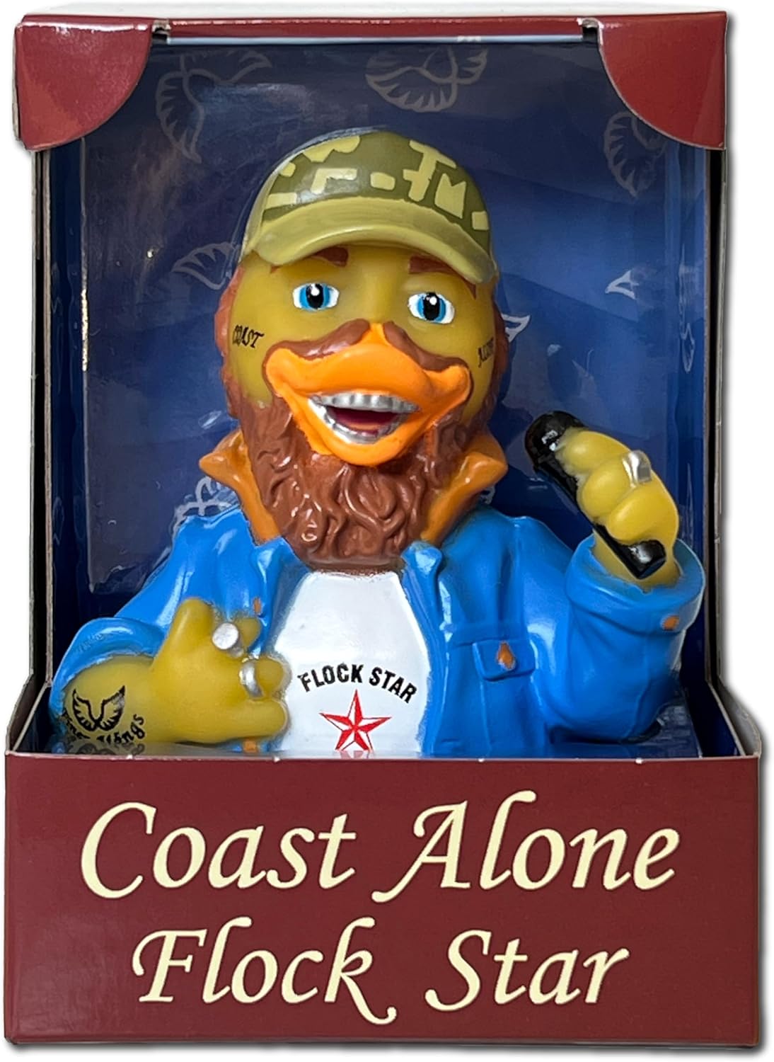 CelebriDucks - Coast Alone - Flock Star - Floating Rubber Ducks - Collectible Bath Toy Gift for Kids & Adults of All Ages