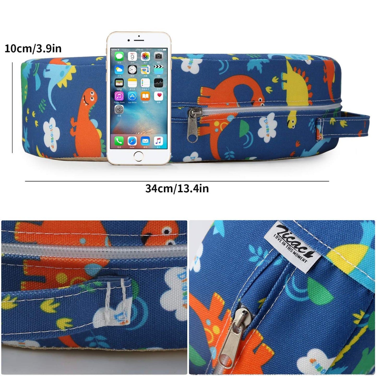 Zicac Portable Seat Cushion Washable with Non-Slip Bottom, Detachable Strong Support Cushion for Toddler Kids Baby Infant