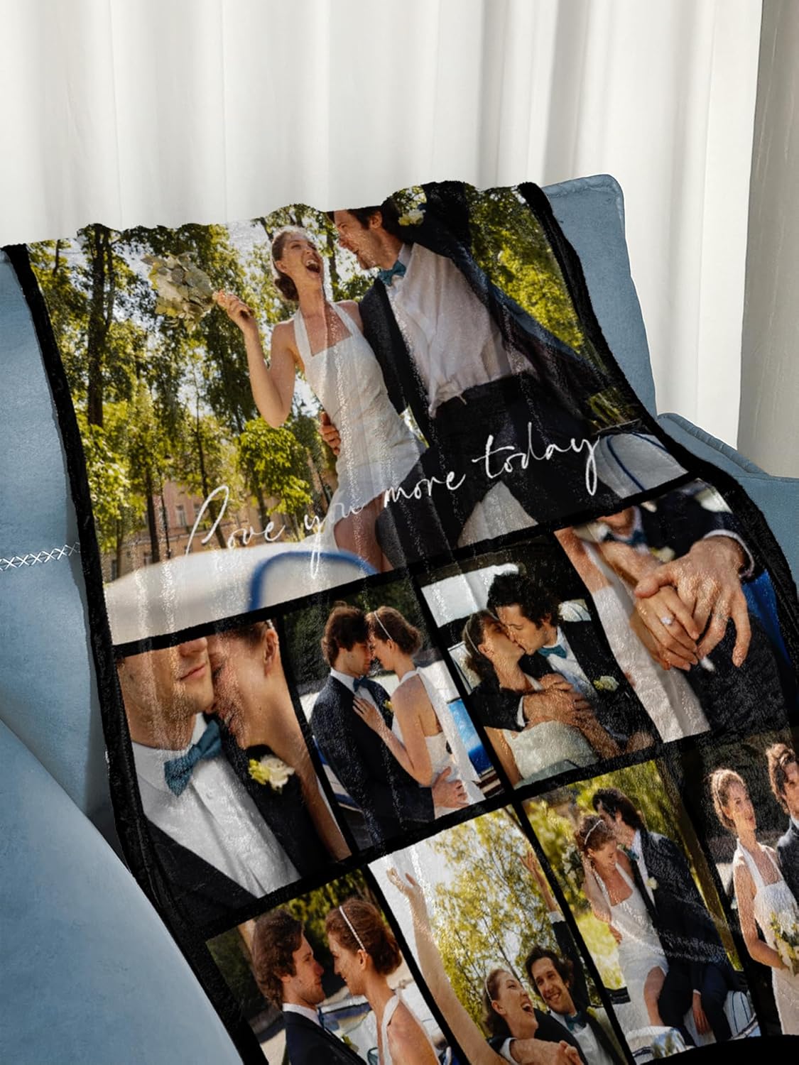 Personalized Blanket Custom Blanket with Photo Text Customized Picture Blankets Personalized Flannel Blanket for Valentines Day Gift, 50 * 60in