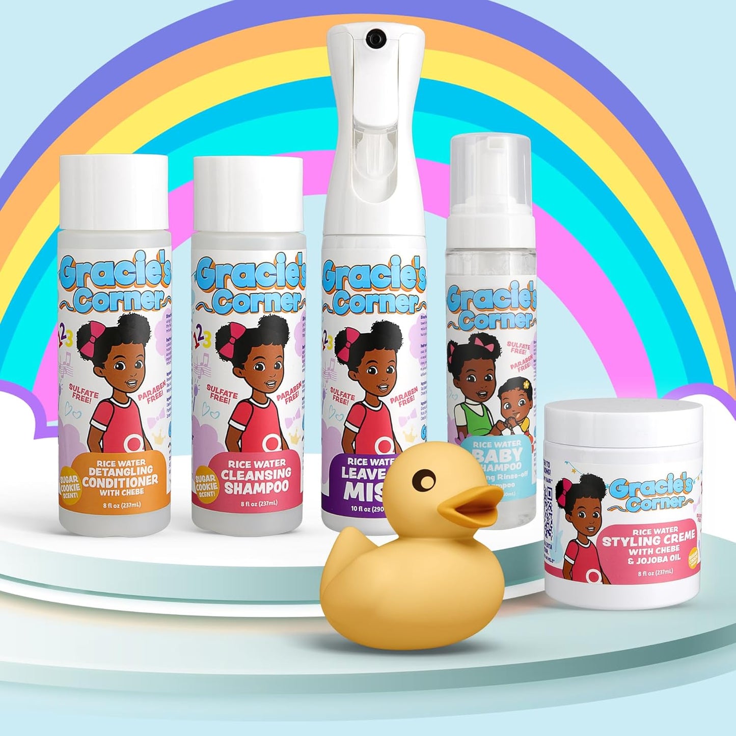 Gracie's Corner Rice Water Baby Shampoo Foaming Rinse-Off 8.5oz