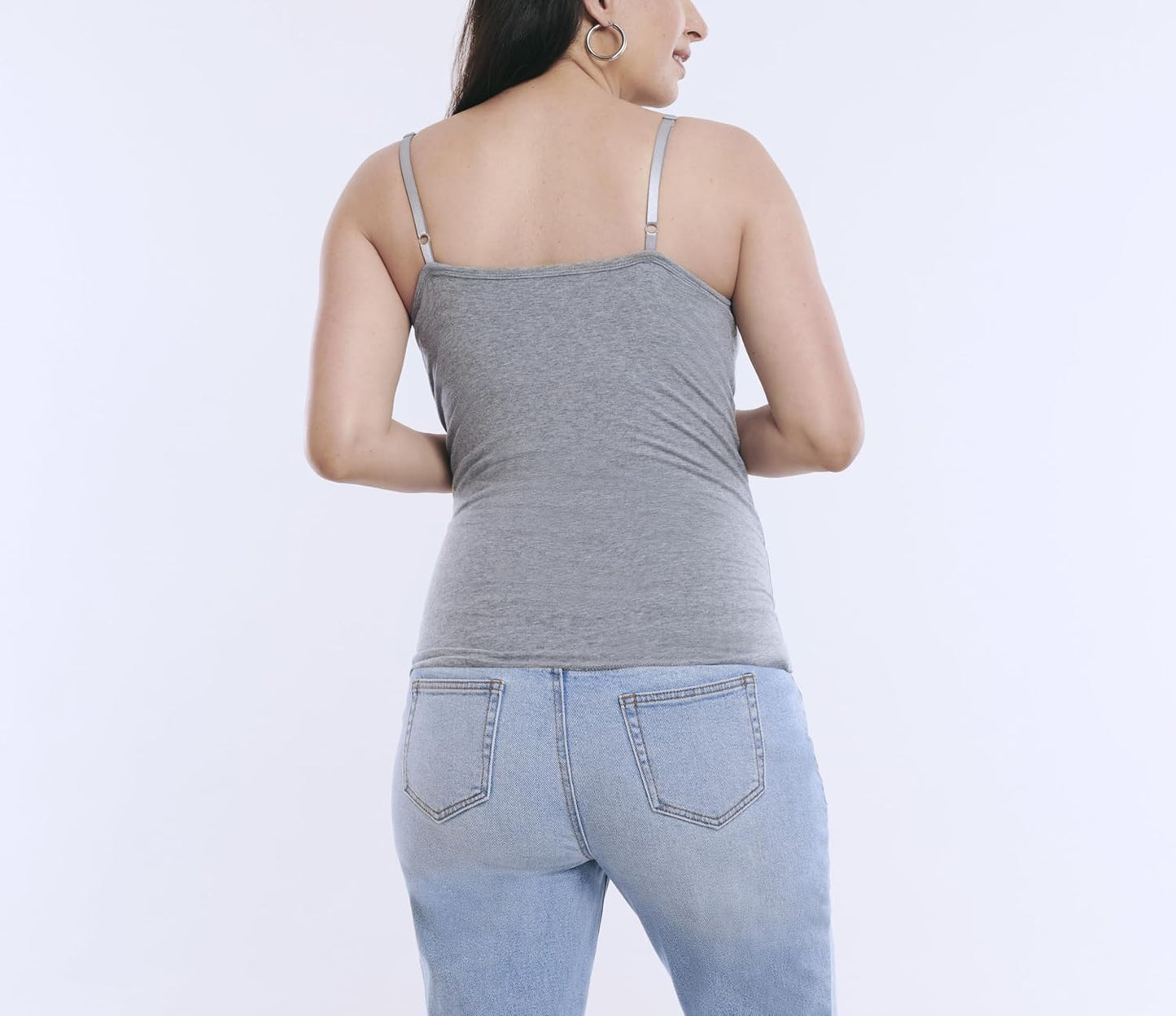 Motherhood Maternity Women's Clip Down Nursing Tank Top Cami with Adjustable Straps and Built-in Shelf Bra for Breastfeeding