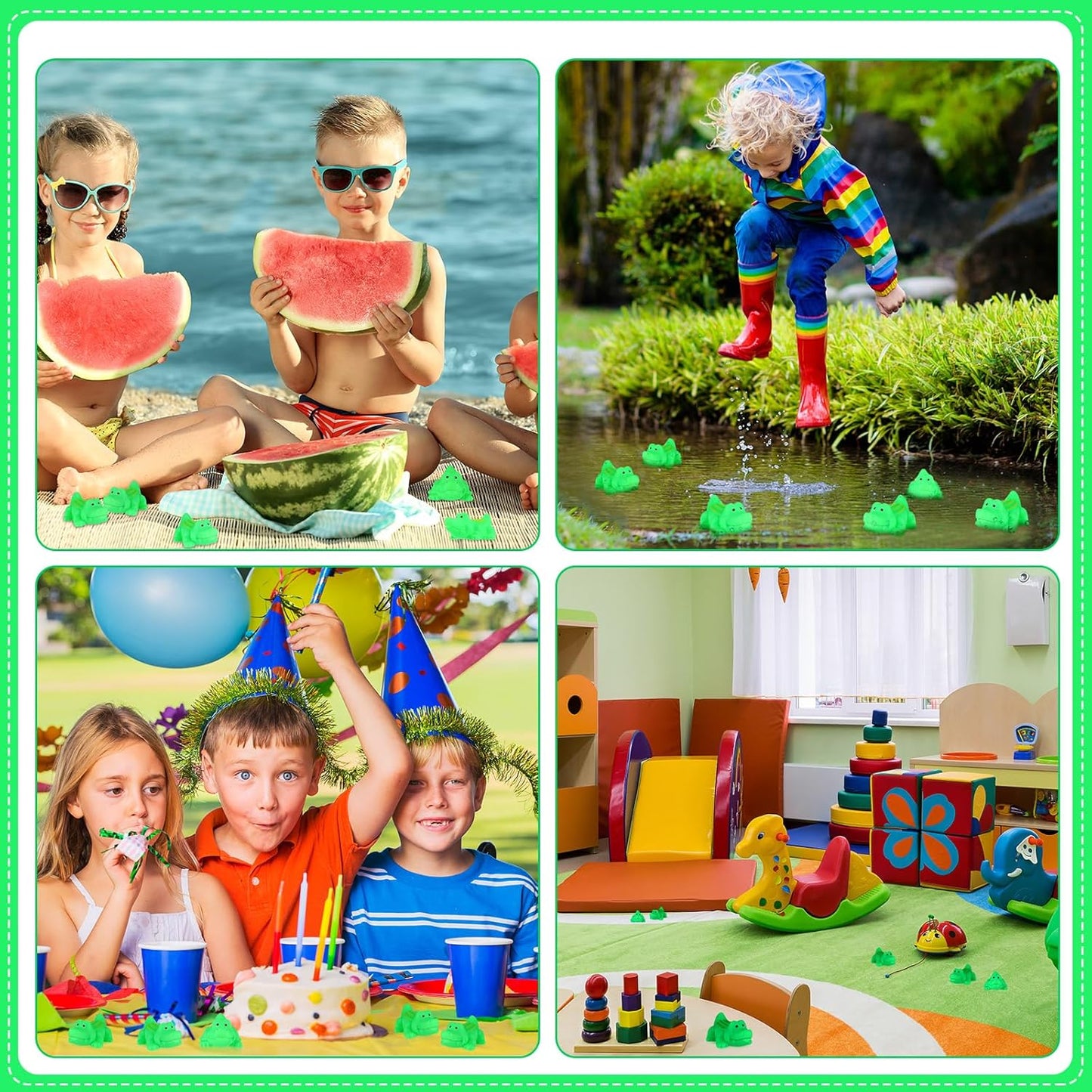 Lenwen 100 Pcs Rubber Crocodile Bath Toy Bulk Mini Alligator Toys Crocodile Bathtub Toys Float Squeak Toys for Summer Pool Parties Halloween Christmas Party Birthday Decoration, 2.8 x 1.3 x 1.3 Inch