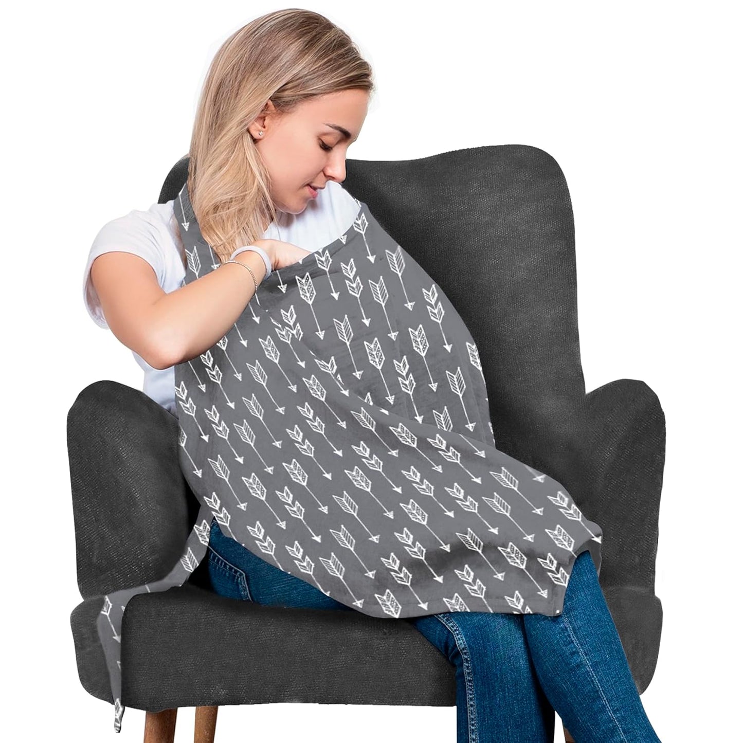 San Francisco Baby Nursing Cover – Breathable Breastfeeding Cover for Nursing, 360° Nursing Cover Up for Breastfeeding, Privacy Nursing Covers, Nursing Blanket for Breastfeeding – Luxury Gray