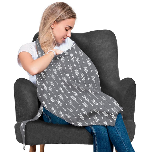 San Francisco Baby Nursing Cover – Breathable Breastfeeding Cover for Nursing, 360° Nursing Cover Up for Breastfeeding, Privacy Nursing Covers, Nursing Blanket for Breastfeeding – Luxury Gray