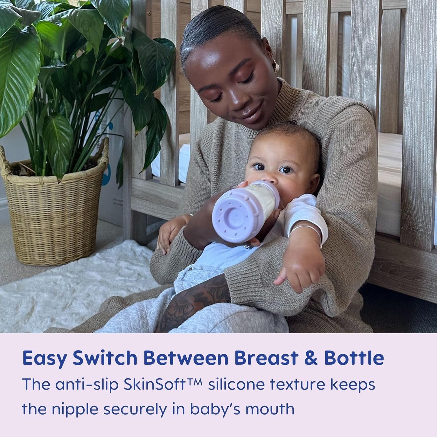MAM Easy Start Anti-Colic Baby Bottle 5 oz, Slow Flow, Breastfeeding-Like Silicone Nipple Bottle, Reduces Colic, Gas, & Reflux, Easy-to-Clean, BPA-Free, Vented Baby Bottles for Newborns, 0-3 Months