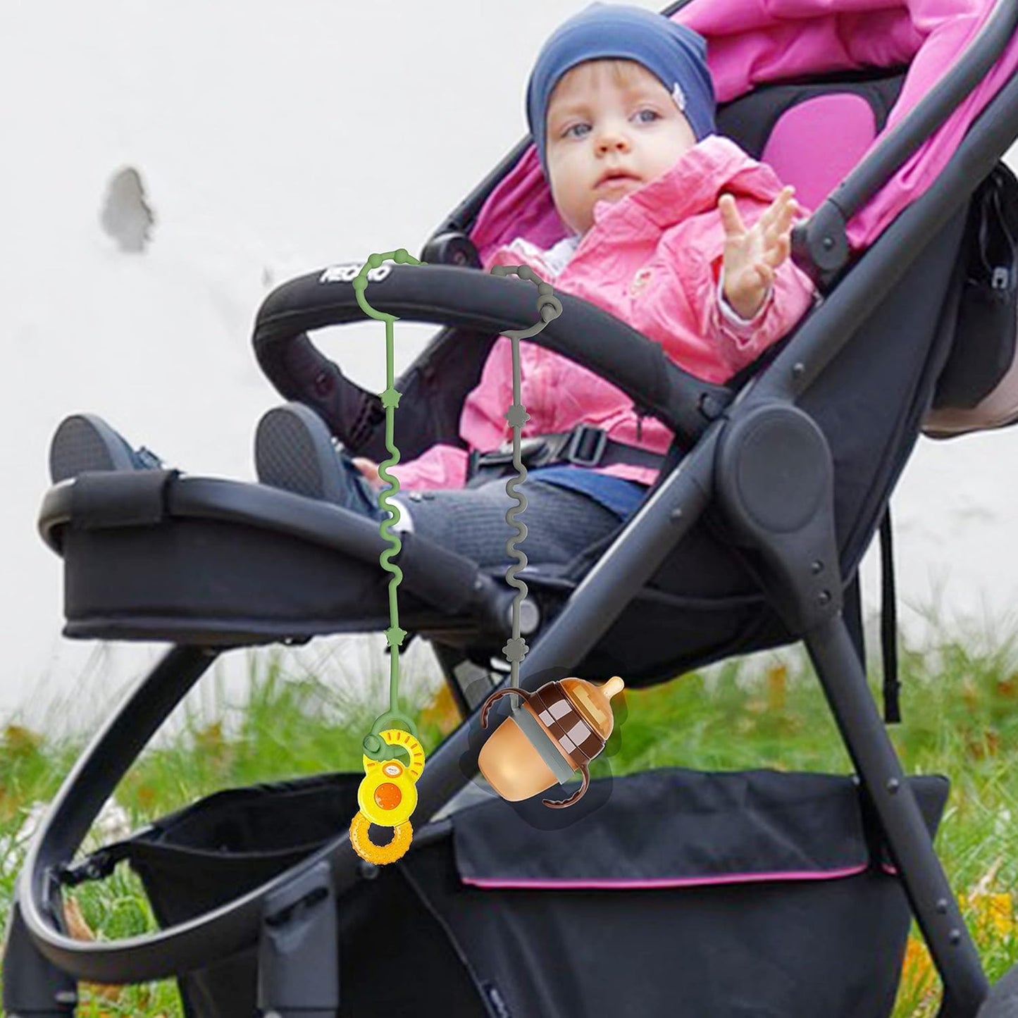 Toy Straps for Baby,RTMOK Silicone Setpacifier Clip,Applies to Car Seat Toy,Teether Toy,High Chair,Stroller Accessories,Baby Toy Clips,Cribs,Rocking Chair (Multicolored)