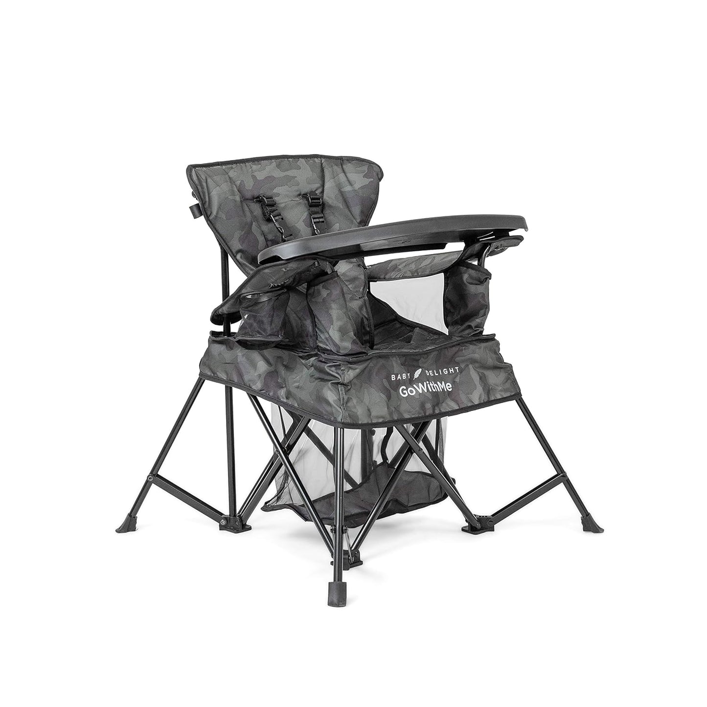 Baby Delight Go with Me Venture Portable Chair | Indoor and Outdoor | Sun Canopy | 3 Child Growth Stages | Carbon Camo